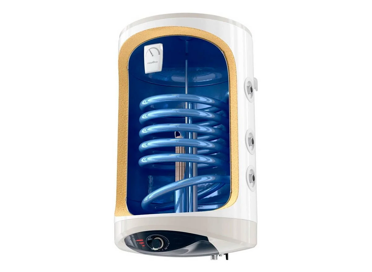Фото товара Комбинированный водонагреватель Tesy ModEco Ceramic с теплообменником 120 л (левое).