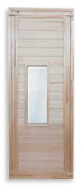 Фото товара Дверь для сауны БШ Глухая со стеклом 7х17 (34021).