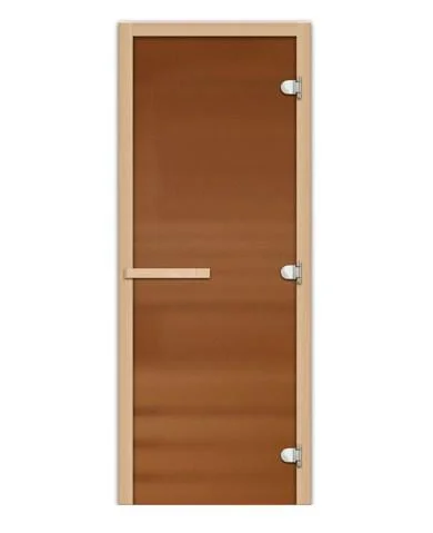 Дверь стеклянная для бани Cooper 70*190 бронза матовая (Lite)