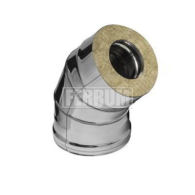 Сэндвич-колено 135 FERRUM (430/0,8мм + нерж.) Ф150х210
